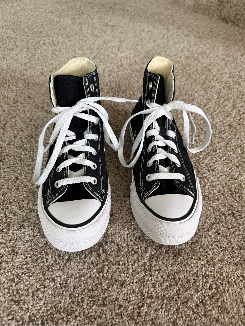 Converse All Star Kids Black and White High-Top Canvas Sneakers